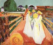 Edvard Munch Gentlewoman on the Bridge oil